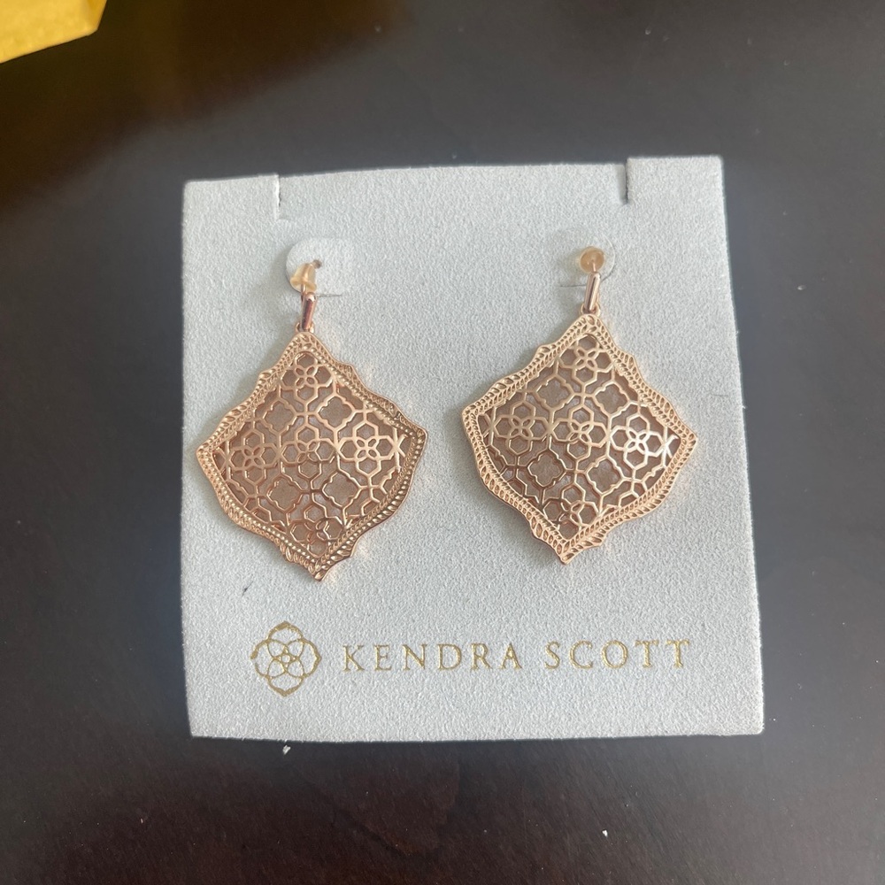 Kendra Scott Rose Gold Filigree Earrings
